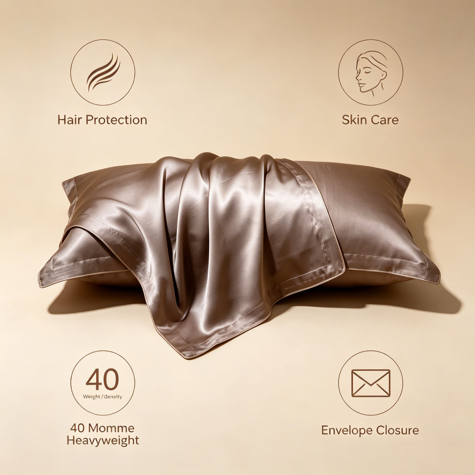 2 Pcs Silk Pillowcase Queen Si - Luxury Skincare Gift Set 评论和价格